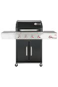 Landmann Black Triton 4 Burner Gas BBQ With Side Burner.