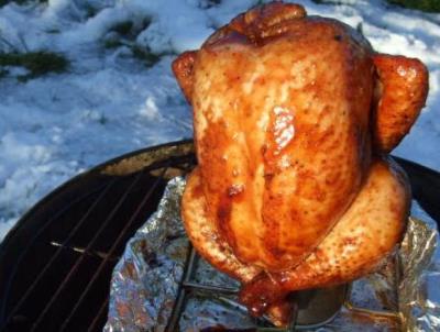 BBQ Beer Can Chicken Recipe in Winter