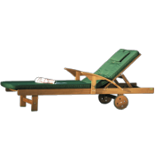 Lifestyle Acacia hardwood Sunlounger with Cushion.