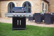 Landmann Black Triton 4 Burner Gas BBQ With Side Burner.